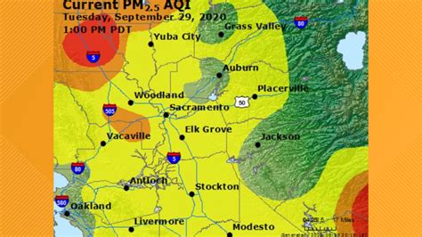 air quality index map sacramento area